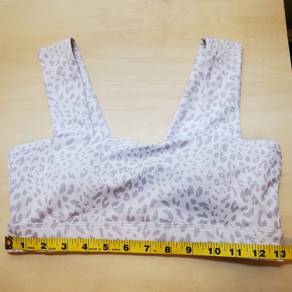ALLFENIX Women’s Cheetah Dark Stone Sports Bra in Sand Color - (Size M) - Picture 9 of 12